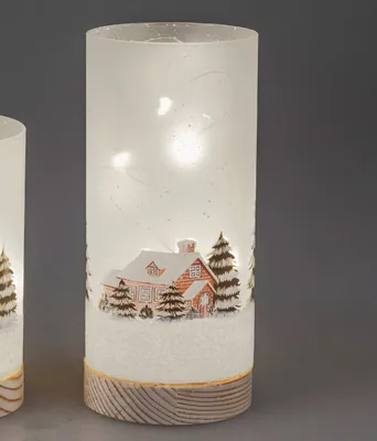 Produktbild von LED Deko Licht, Tischlampe WINTERLANDSCHAFT weiß H. 20cm Formano W25