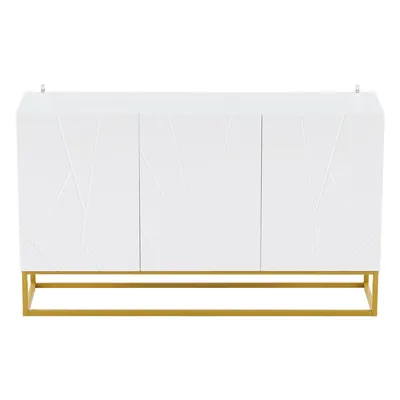 Produktbild von Sideboard mit 4 Fächern Anrichte Schrank Buffetschrank für Esszimmer Breite 130 cm