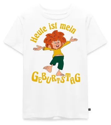 Produktbild von Spreadshirt Pumuckl Mit Spruch Heute ist Mein Geburtstag Kinder Premium T-Shirt, 98/104 (2 Jahre), Weiß