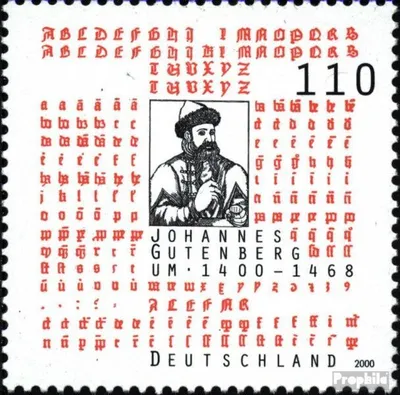 Produktbild von Briefmarken BRD (BR.Deutschland) 2000 Mi 2098 (kompl.Ausg.) postfrisch Johannes Gutenberg