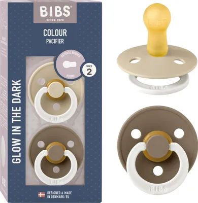 Produktbild von BIBS 120244 DARK OAT & Vanilla Night 6-18M Latex-Schnuller, BPA-frei