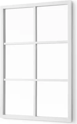 Obrázok produktu pre Obdĺžnikové zrkadlo s priečkami, 71 × 49 cm, biele