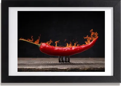 Produktbild von Bild 30x20 MDF-Rahmen, Wandkunst Chili-Pfeffer