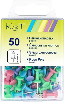 Produktbild von TSI Pinnwandnadeln fbg. sort. 50er Hängedose PASTELL
