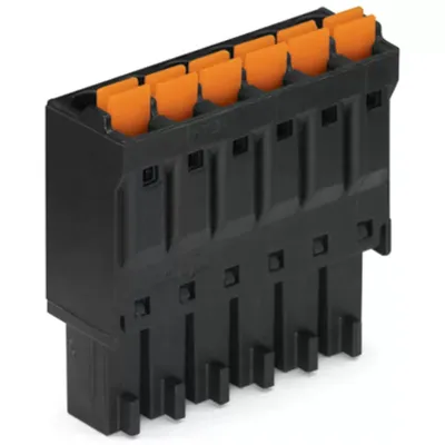 Immagine prodotto di Connettore a molla WAGO a 1 conduttore; pulsante; 1,5 mm²; nero 714-106