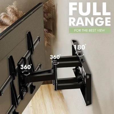 Immagine prodotto di Supporto da parete girevole per TV da 32 a 85 pollici fino a 60 kg max. VESA 600x400 mm - Livella a bolla