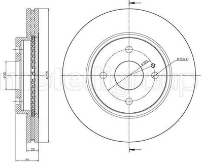 Produktbild von 2x METELLI Bremsscheibe 23-0983 für MAZDA 2 Schrägheck (DE_ DH_3) 45 0mm