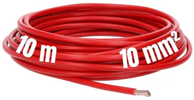 Produktbild von 10 Meter Lapp 4520045 H07V-K 10 mm² rot I Verdrahtungsleitung I Aderleitung flexibel I PVC-Einzelader I Litze 10mm2 I Verdrahtung