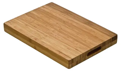 Bambus-Hackbrett mit Griffen, natur, 28x40x4 cm