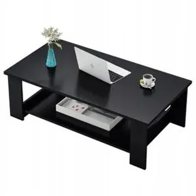 Immagine prodotto di Tavolino moderno con ripiano grande 100 cm loft nero