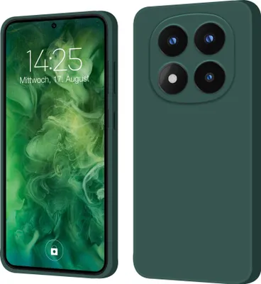 Produktbild von Hülle für Xiaomi Redmi Note 14 Pro 5G Case Cover Bumper Silikon Softgrip Schutzhülle Farbe: Grün