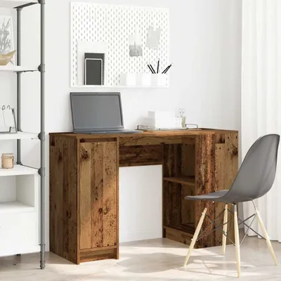 Produktbild von "2026 Promotion" Schreibtisch Altholz-Optik 120x42x76 cm Holzwerkstoff - Schreibtische CC32386