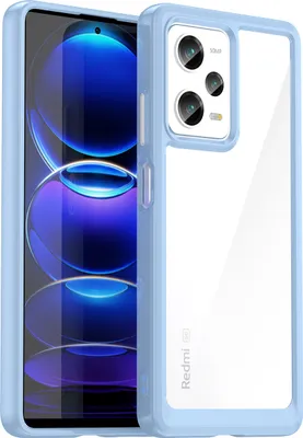 Produktbild von Xiaomi Poco X5 Pro Hülle, Klar Rückseite Stoßfeste TPU Silikon Bumper Schutzhülle für Xiaomi Poco X5 Pro/Redmi Note 12 Pro Blau
