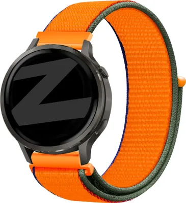 Produktbild von Bandz Nylon Laufband (18mm) - Geeignet für Garmin Vivoactive 4s / Vivomove 3s / Venu 2s / Venu 3s / Forerunner 255s / Forerunner 265s / Venu 4 - 41mm - Kumquat