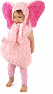Immagine prodotto di Costume da elefante per bambino rosa-rosa - 86/92 (18-24 mesi)