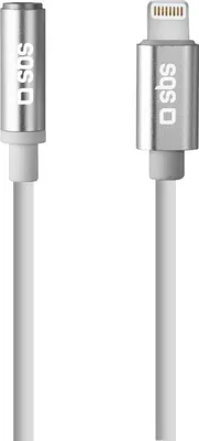 Produktbild von SBS Lightning auf 3,5mm Kopfhöreranschlussadapter weiß