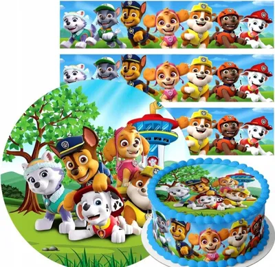 Produktbild von Paw Patrol Chase Tortenaufleger Torte Tortenbild Fototorte Zuckerbild Premium 0,6mm (PP16)