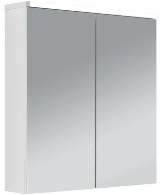Obrázek produktu pro sklokeramikaO - Koupelnová zrcadlová skříňka s LED osvětlením Avia - bílá matná - 65x70x16,5 cm