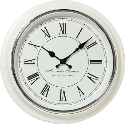 Produktbild von Wanduhr Alexander 39,5cm white, 39,5 × 39,5 × 4,5 cm