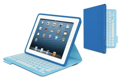 Produktbild von Logitech FabricSkin, Blatt, Apple, iPad 2, iPad (3G & 4G), Tastatur, 565 g, Blau