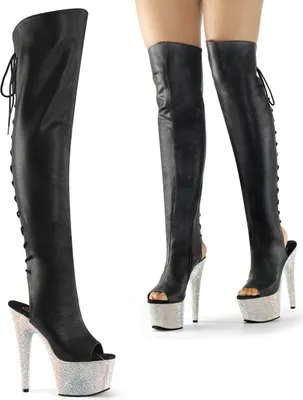 Produktbild von BEJEWELED-3019DM-7 Damen Boots von Pleaser, Schwarz EU 41, US 11