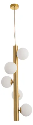 Immagine prodotto di Nova Luce Jaklin lampada a sospensione a 5 luci con globi in vetro opalino