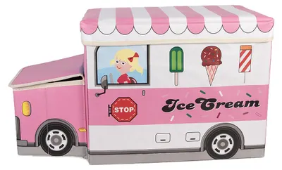 Produktbild von Clayre & Eef Aufbewahrungsbox Auto 55x32x28 cm Rosa Kunststoff