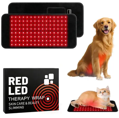 Rotlicht-Therapiematte, 120 LEDs, 850+660+850 nm, für Hunde & Katzen