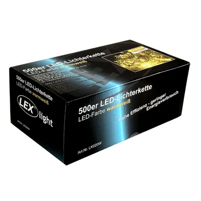 Image de guirlande lumineuse à 500 LED blanc chaud