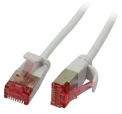 Obrázek produktu pro Patch kabel RJ45, CAT6 250Mhz, 1,5m bílý, U/FTP, tenký kulatý d=3,6mm