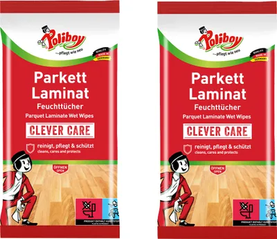 Produktbild von Poliboy Reinigungstücher Parkett Laminat 2er Set - Inhalt 30 Stück, Reinigung Pflege
