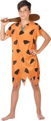 Produktbild von Atosa Höhlenmenschenkostüm Für Kinder Orange 7-9 Years Orange 7-9 Years
