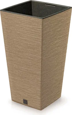 Immagine prodotto di Nohel Garden Coprivaso FURU SQUARE ECO WOOD 2in1 plastica 30x30x55cm