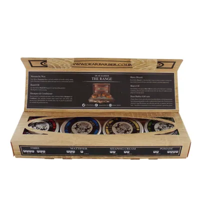 Zdjęcie produktu dla Dear Barber Mini Styling Collection zestaw dla mężczyzn 4 x 20 ml