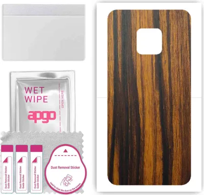 Produktbild von apgo Rückseite Schutzfolie, Skin, kompatibel mit Huawei Mate 20 Pro, Hinten Displayschutzfolie aus Vinylfolie, kratzfest, einfache Montage - Tigerwood