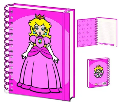 Imagen del producto de Cuaderno A5 de Super Mario Bros. con diseño de Peach
