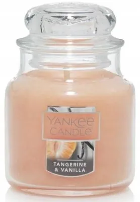 Obrázek produktu pro Vonná svíčka Yankee Candle s vůní mandarinky a vanilky, v skleněné nádobě, hmotnost 104 g