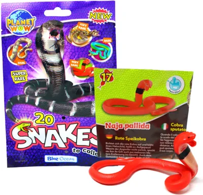 Produktbild von Blue Ocean Snakes Sammelfiguren 2024 - Planet Wow - Figur 17. Rote Speikobra (Rare)