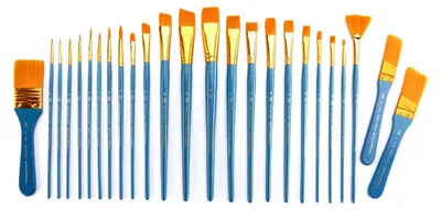 Produktbild von Künstlerpinsel-Set, 25-teilig, für Aquarell, Acryl und Tempera