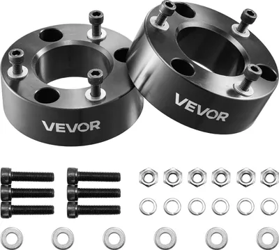 Zdjęcie produktu dla VEVOR przedni podnośnik poziomujący 76,2 mm dla 2004-2025 Ford F150 2WD/4WD, 2003-2018 Expedition, 2005-2008 Lincoln Mark LT, zestaw ChassisLevel z 2 kutymi aluminiowymi rozpórkami kolumny zawieszenia