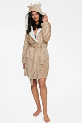 Obrázek produktu pro Dámský župan 40136 Hooky Tmavě béžová L/XL