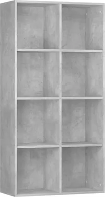 Produktbild von Möbel Bücherregal - Standregal - Wohnzimmerschrank -/Sideboard Betongrau 66×30×130 cm Holzwerkstoff - Lagerregal Bücherregale CLORIS8811163