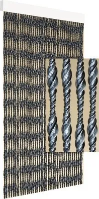 Produktbild von Türvorhang Ember silber-schwarz 90x210 cm