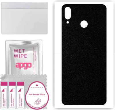 Produktbild von apgo Rückseite Schutzfolie, Skin, kompatibel mit Honor Play, Hinten Displayschutzfolie aus Vinylfolie, kratzfest, einfache Montage - Mattschwarz