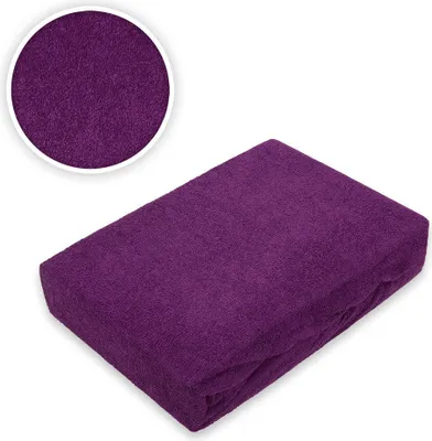 Produktbild von Frottee Spannbettlaken Premium 60x120 - 70x140 cm lila Kinder Baby Bett