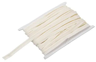 Kordelband 12 m, 5/8 Zoll, Polyester, reisweiß, für Näharbeiten