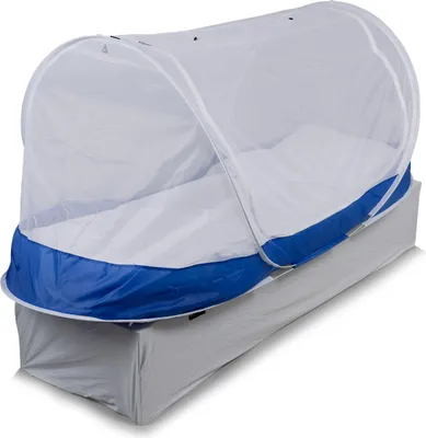 Zdjęcie produktu dla Namiot przeciw komarom Travelnet PURE, dł. 210 x szer. 80 x wys. 85 cm, 1 osoba, niebieski/biały
