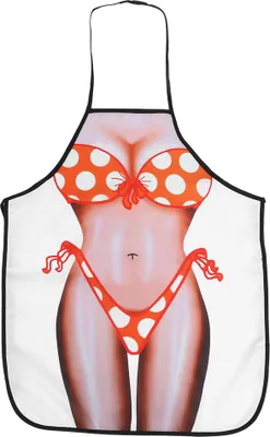 Produktbild von 3D Funny Cooking Apron Sexy Mann Frau Schürze Wasserdichte Schürze (Red Bikini)