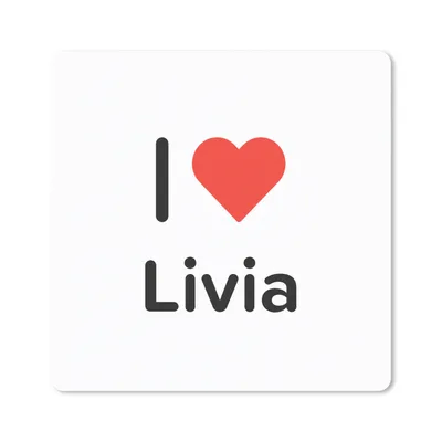 Produktbild von MuchoWow® Mauspad Mousepad Ich liebe - Livia - Mädchen 20x20 cm - Mousepads - Maus Mat - Pad - Mausunterlage - Desk Mat - Bureauartikeln