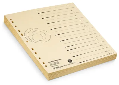 Productafbeelding van Herlitz 5970009 Herlitz Trennblatt A4 Manilakarton chamois 50er Packung
